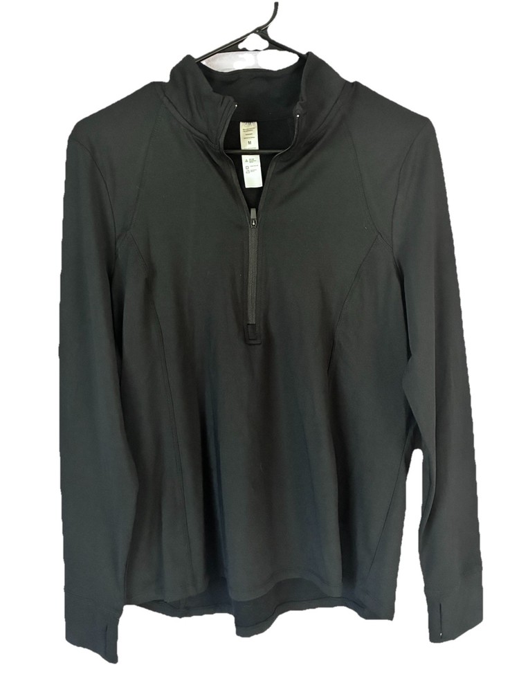 Activ8 Women’s Black Sport Workout Quarter Zip Up Athletic Jacket Size Medium