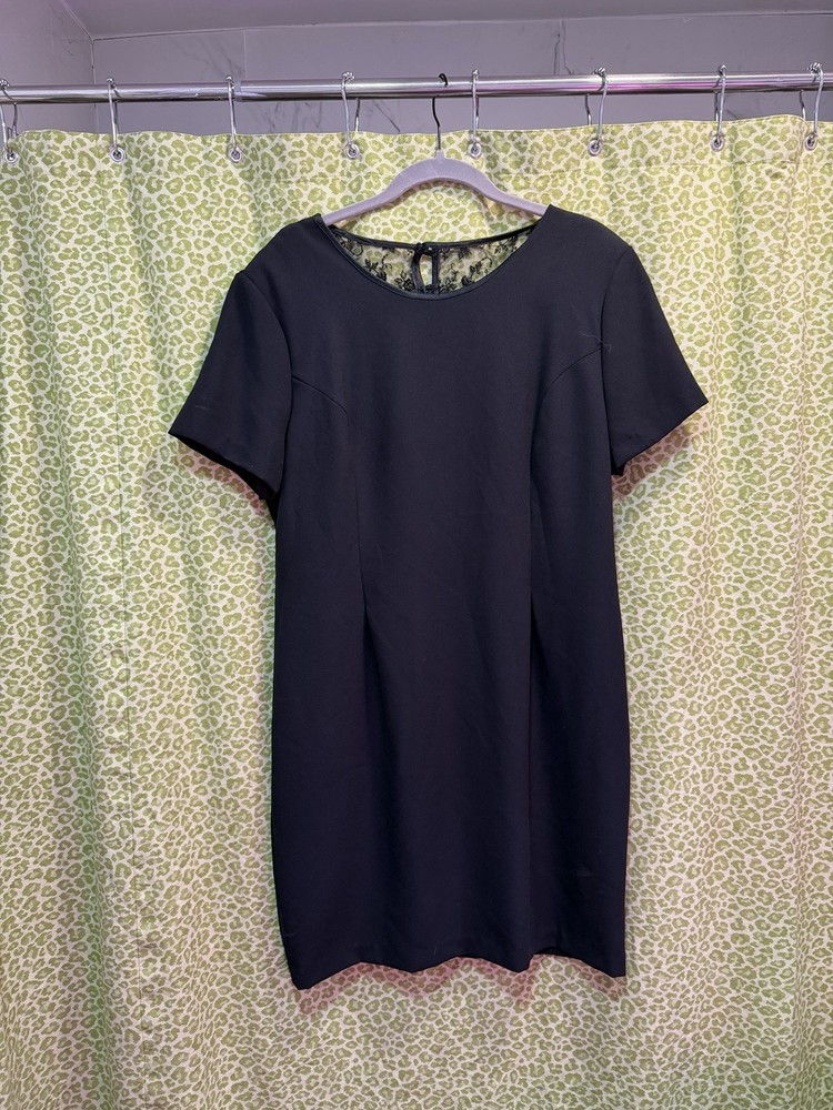 PICCALINO PETITES Black Lace Button Fit And Flare Cocktail Dress Size 14