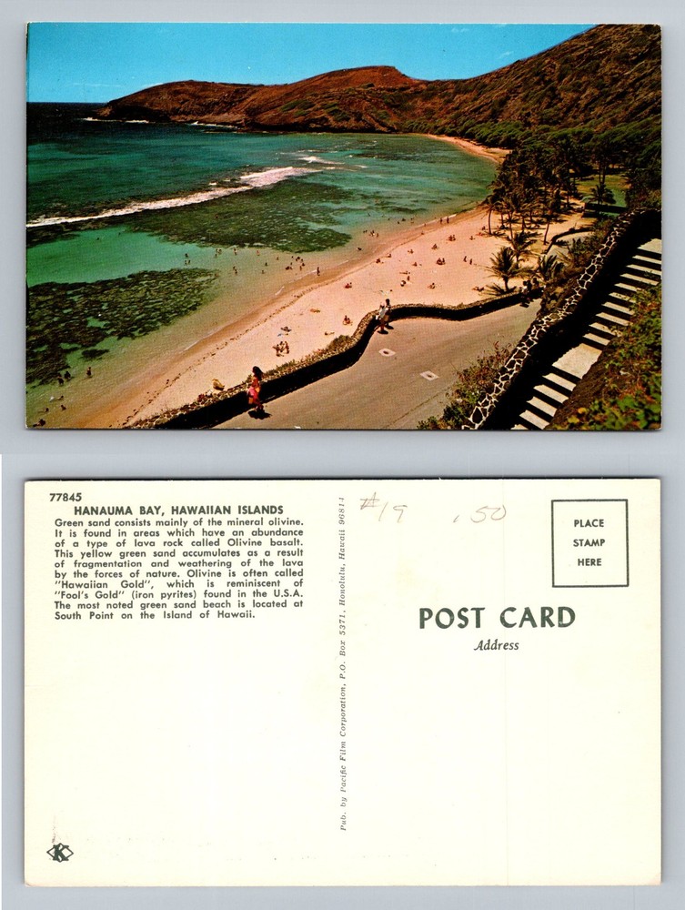 Hanauma Bay, HI-Hawaii, Scenic Hawaiian Islands Beach View Vintage Postcard