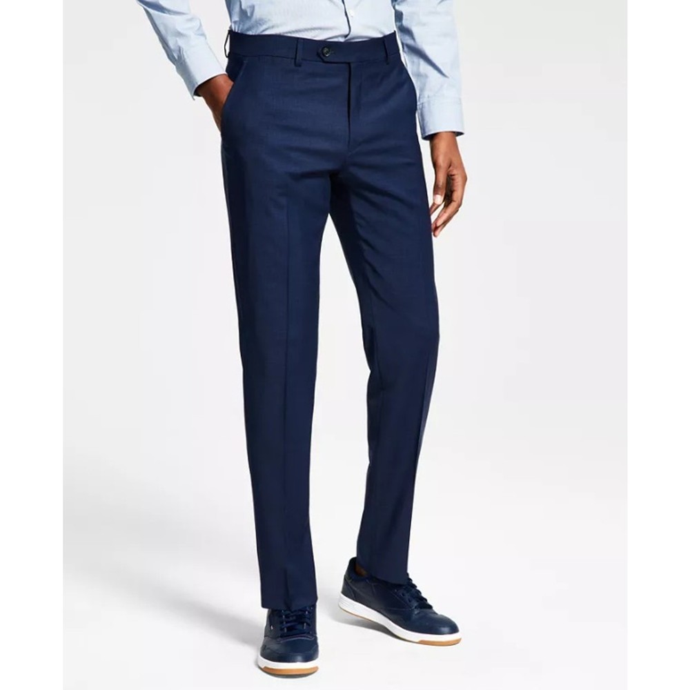 Tommy Hilfiger Men's Blue Wool Stretch Modern-Fit TH-Flex Suit Pants Size 40x30