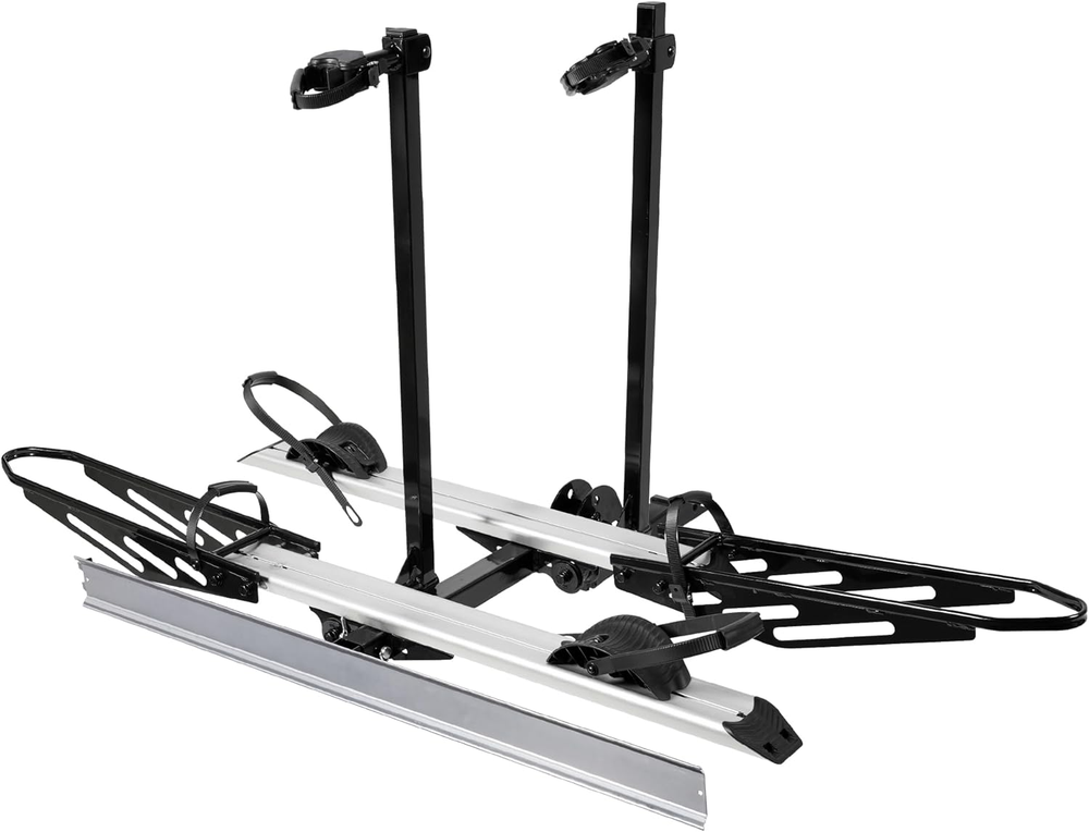 Hitch Mount Bike Rack with Ramp, 200 Lbs. Capacity for 2 E-Bikes, Fits Cars, Suv