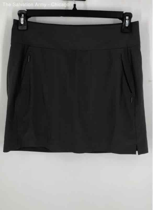 Athleta Womens Black Zipped Pockets Pull-On Activewear Athletic Skort Size 8