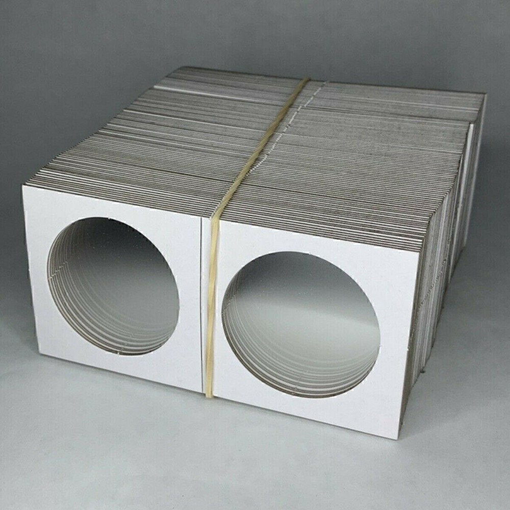 50pcs 40mm Large Coin Mylar Flips Holders with Cardboard Backing