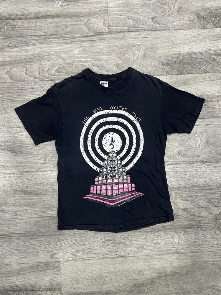 1988 VTG Blue Oyster Cult On Tour Forever Band Tee Shirt Hanes Size L Black