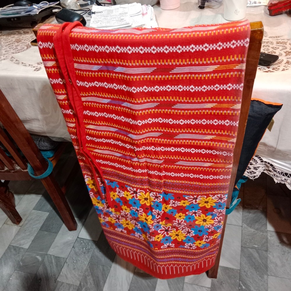 Adjustable rope tie skirt  Thai printed sarong fabric. flower print beautiful