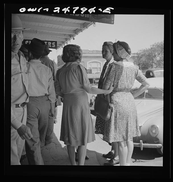 Photo:San Augustine Texas Main Street People 1943 Apr Saturday Afternoon