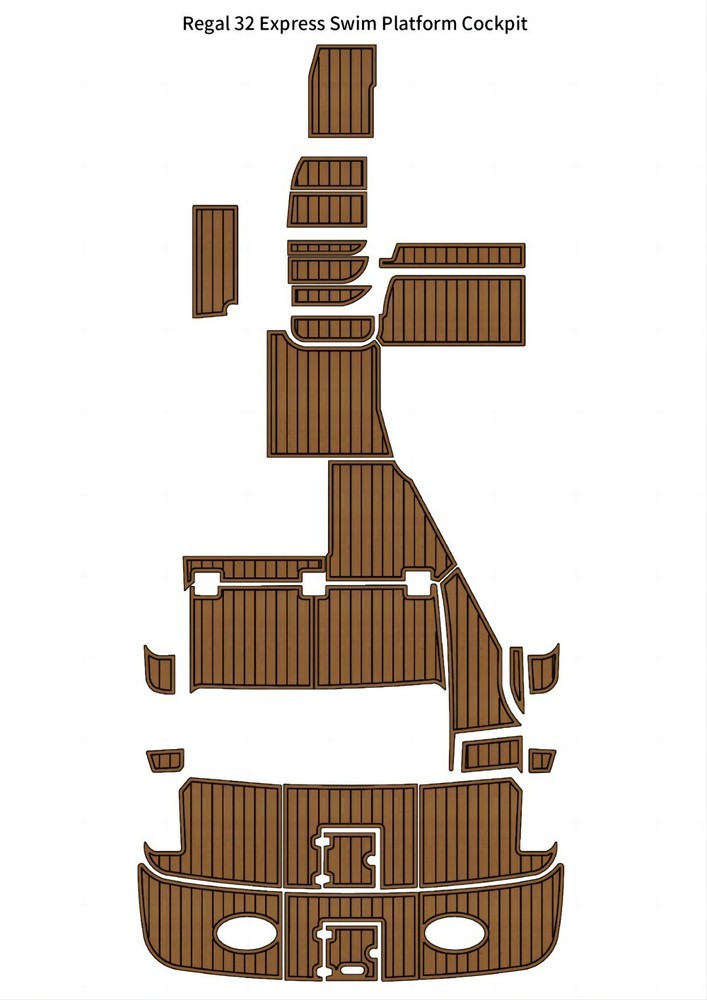 Regal 32 Express Swim Platform Cockpit Pad Boat EVA Foam Teak Deck Flooring Mat