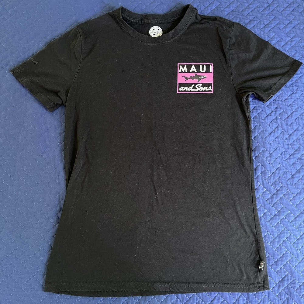 Maui And Sons NEW Black Pink t shirt Adult M