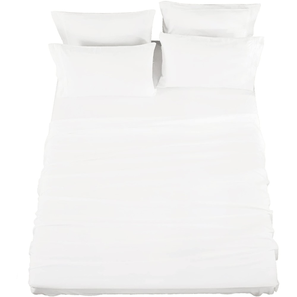 4-Piece King Microfiber Sheet Set in Soft White