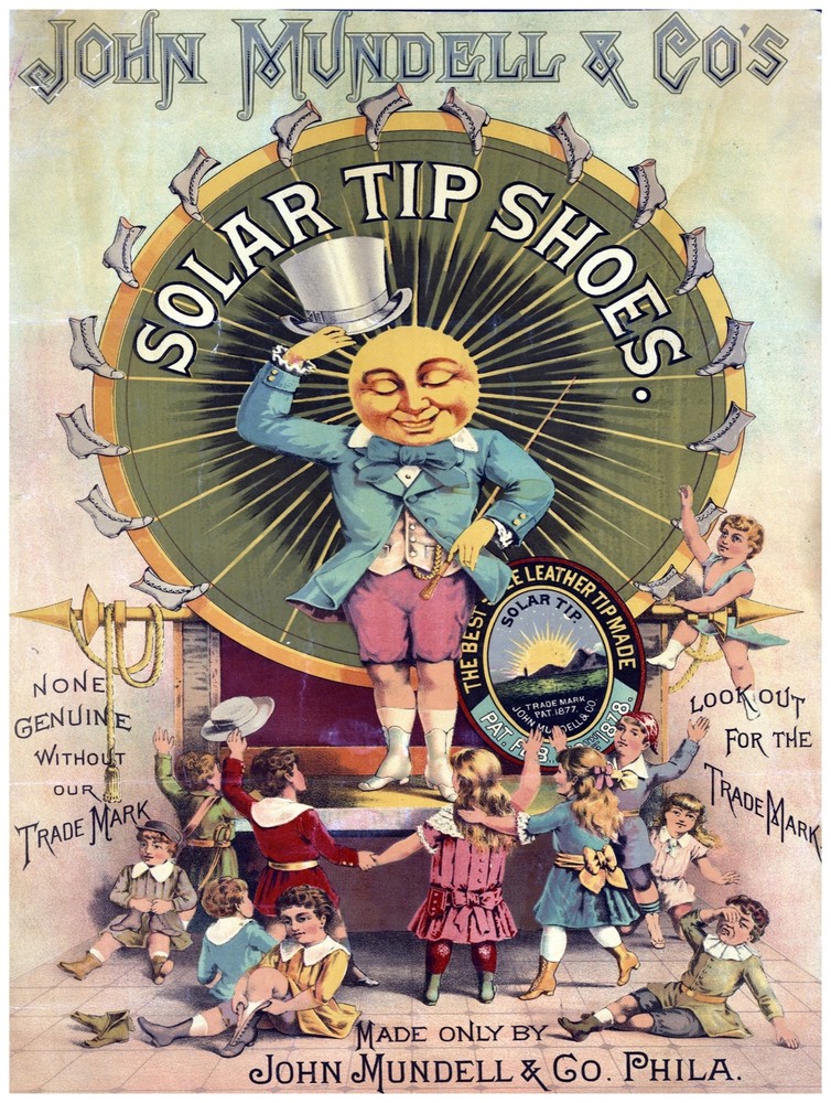 Decor Advertisement Poster. Solar tip Shoes. FIne Graphic Art Design Art. 1488