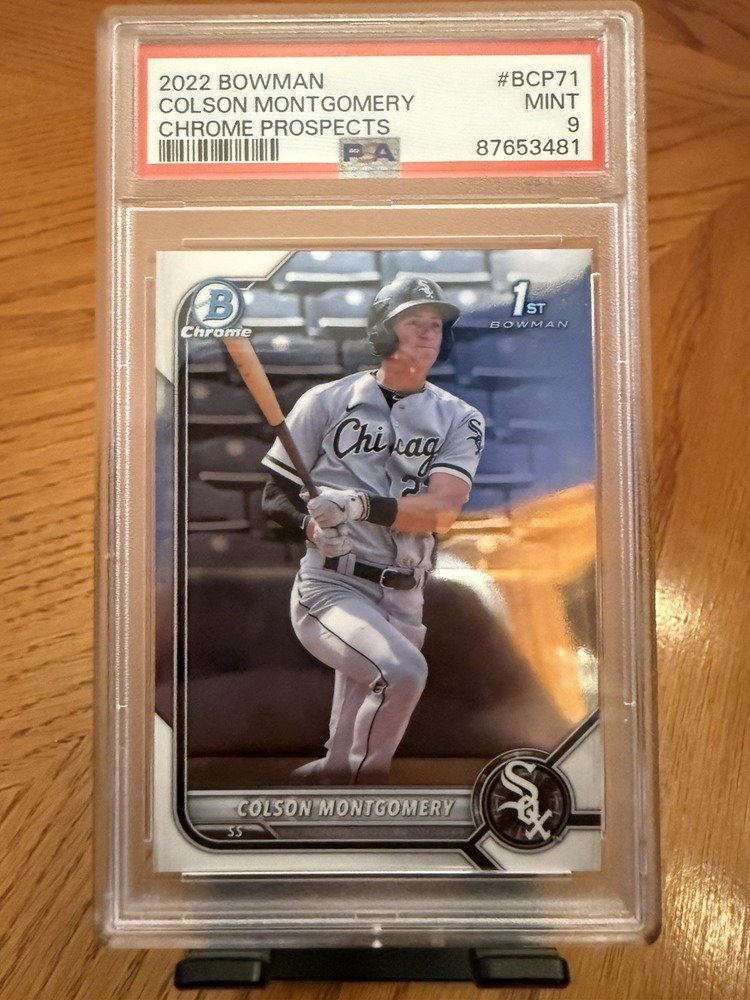 PSA-9 Colson Montgomery #BCP-71 2022 Bowman Chrome 1st Prospects White Sox