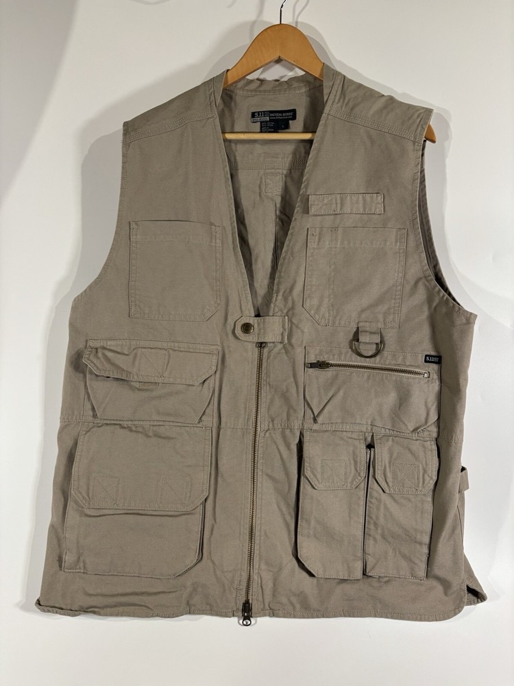 511 Tactical Series 80001 Men's L Hunting Cargo Vest with Utility Pockets