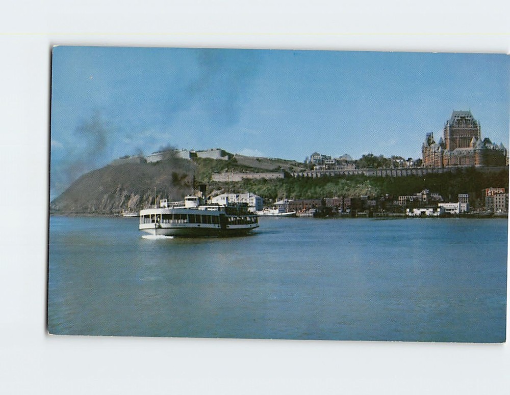 Postcard The Citadel Seen From The Ferry Boat Quebec Canada