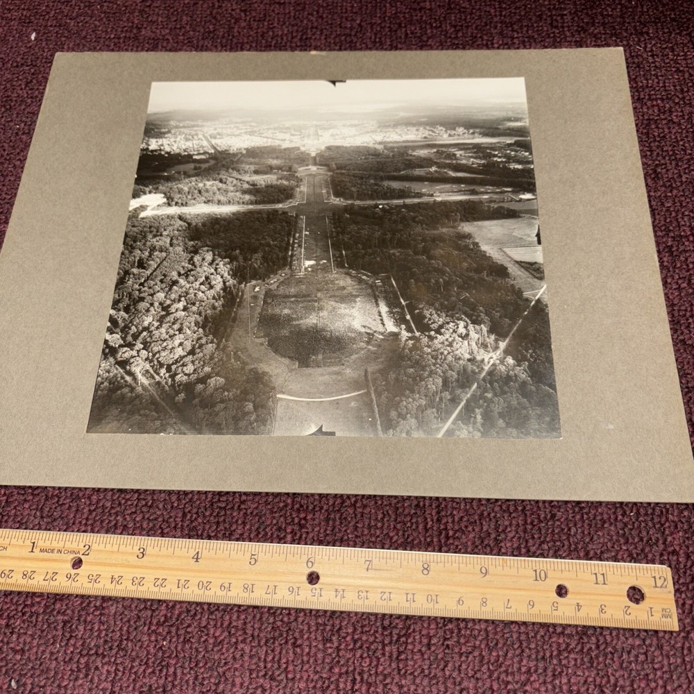 Vintage Versailles Palace Mounted French Architecture Reconnaissance Air Photo