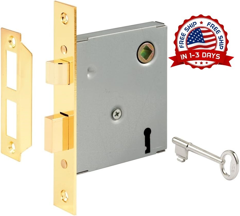 Cerradura de embutir de estilo vintage para interiores, eje cuadrado de 1/4