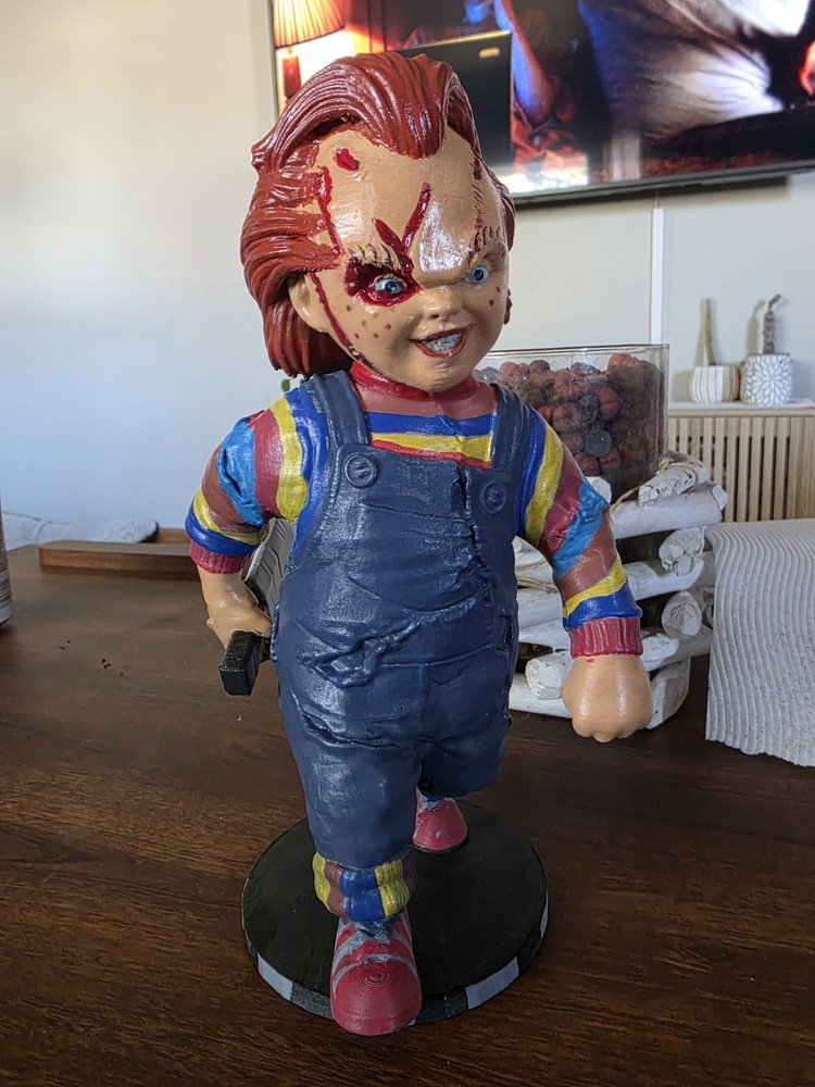 Childs Play Chucky Figurine Horror Movie Memorabilia Horror Bust Sculpture Decor