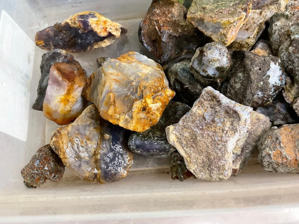 Z~  Purple / Moss Agate Rough Fr Indonesia 5 Lb Lot # 3