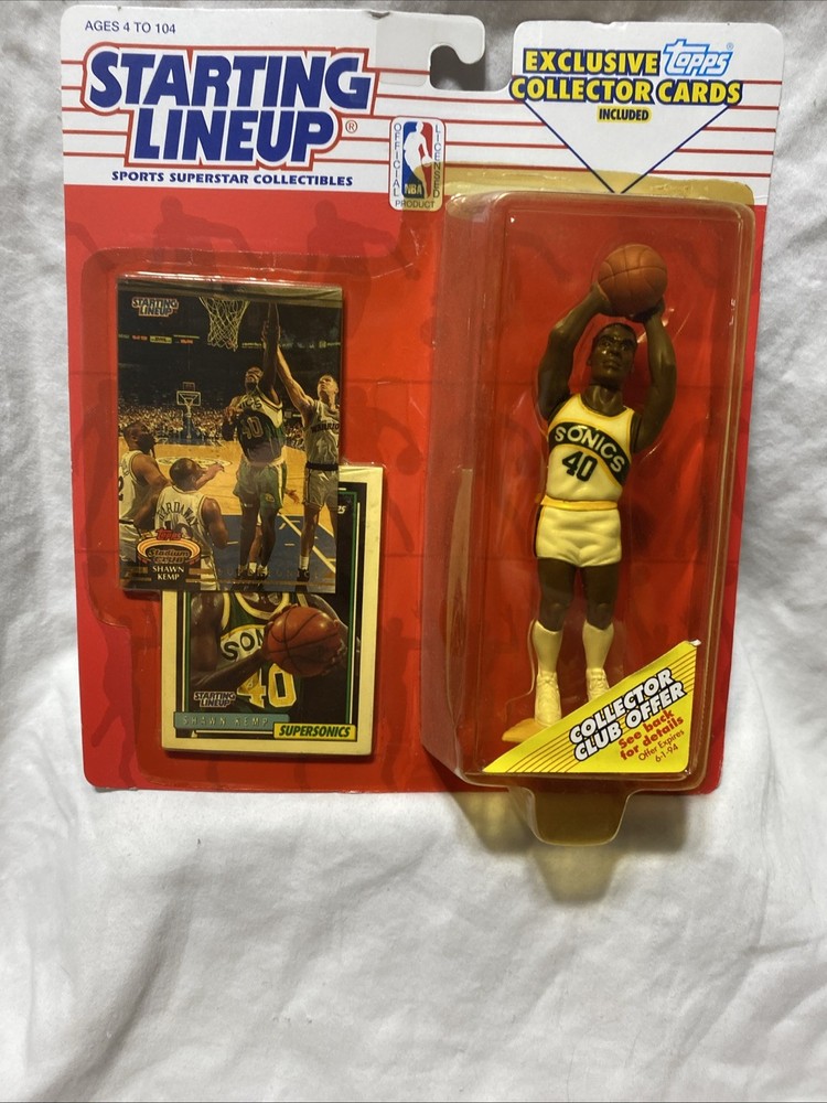 Shawn Kemp 1993 Basketball Starting Lineup Seattle Supersonics