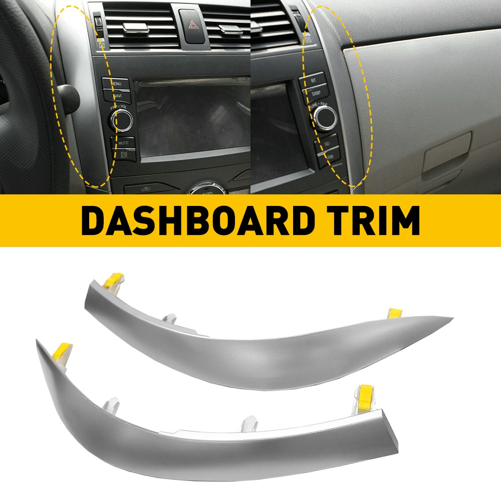 2PC For 2009-2013 Toyota Center Corolla Dash A/C Outlet Air Vent Panel Strip ABS