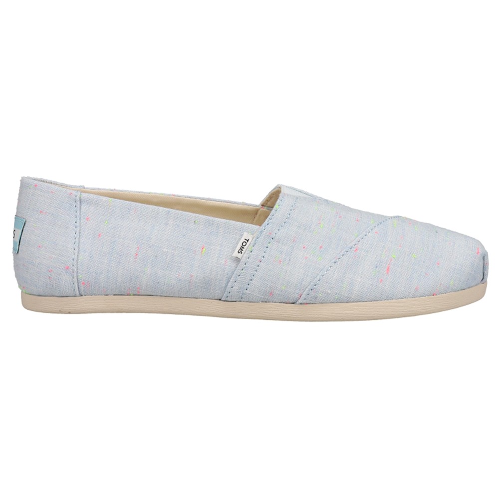 TOMS Alpargata Slip On  Womens Blue Flats Casual 10017740T
