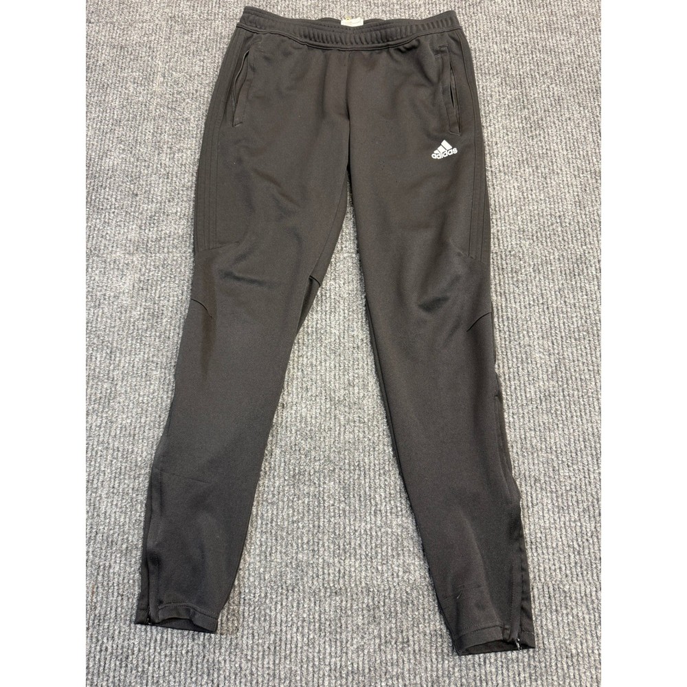 Adidas Climacool Training Pants Mens Medium Black Tapered Track Joggers Zippered