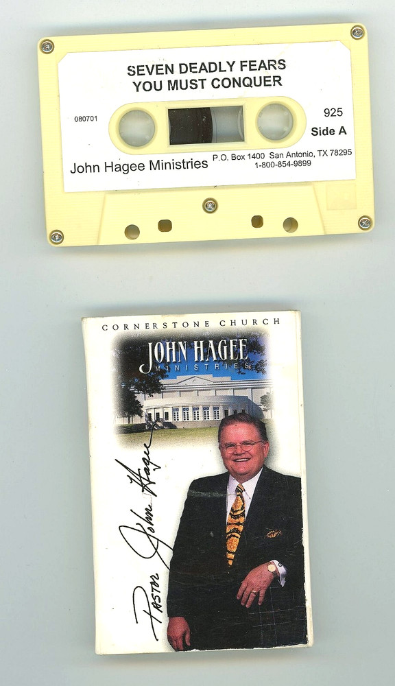 John Hagee Cassette Tape Cornerstone Church Signed 7 Deadly Fears You Must Conqu