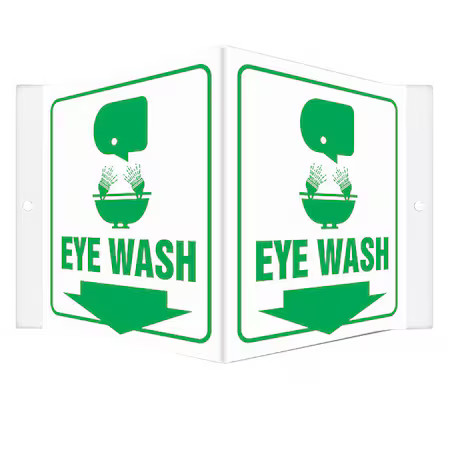 Condor 480Y09 Eye Wash, 8 1/2 In W X 6 In H, V-Shape Projection, Petg, 480Y09Free Shipping on orders over $75