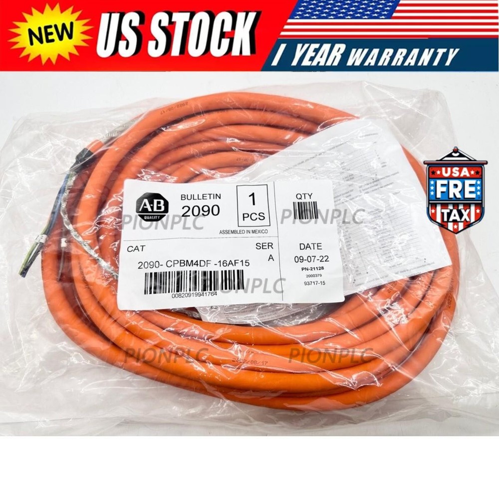 Allen-Bradley 2090-CPBM4DF-16AF15 SER.A Power And Feedback Cable, 15M