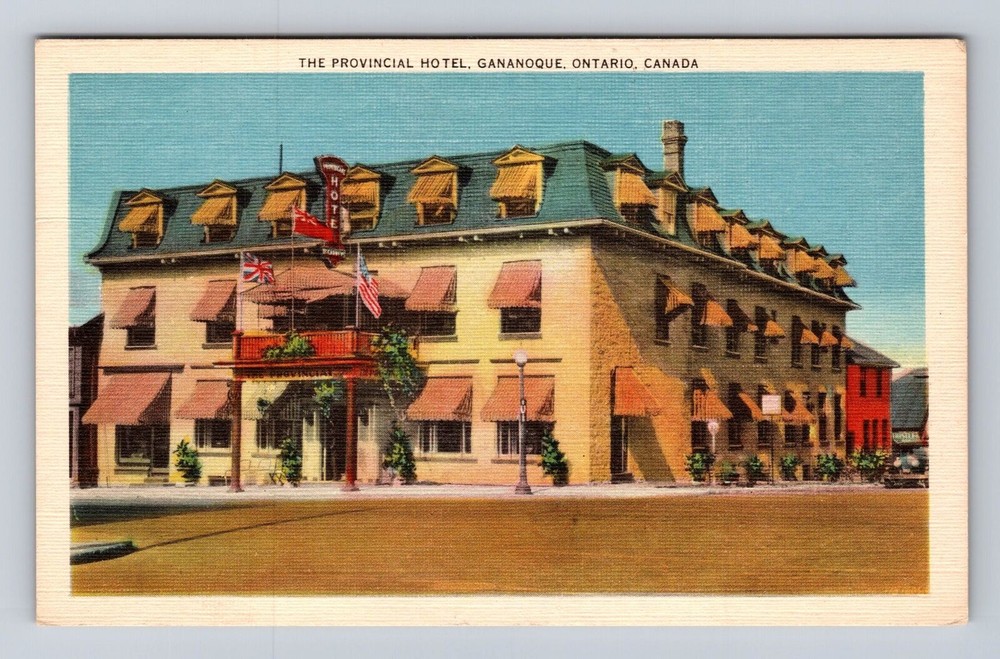 Gananoque ON-Ontario Canada, The Provincial Hotel , Vintage Postcard