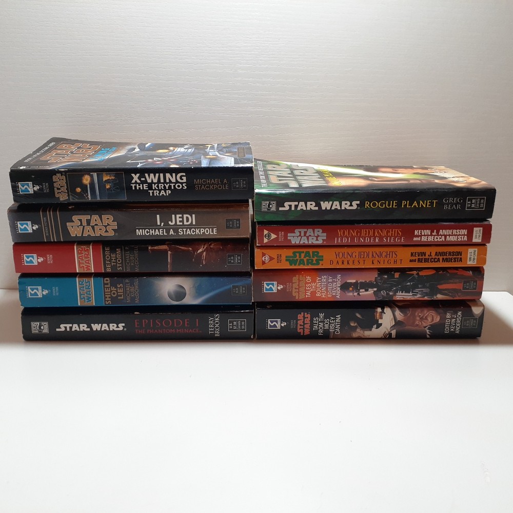 Star Wars Paperback Book Mixed Lot of 10 Bounty Hunters Rogue Planet, Young Jedi