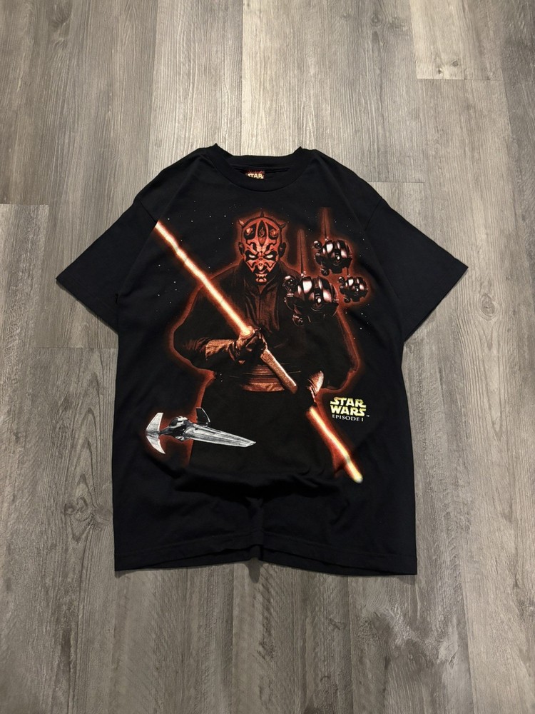 Vintage 90s Star Wars Darth Maul Episode 1 Men’s T Shirt Movie Large