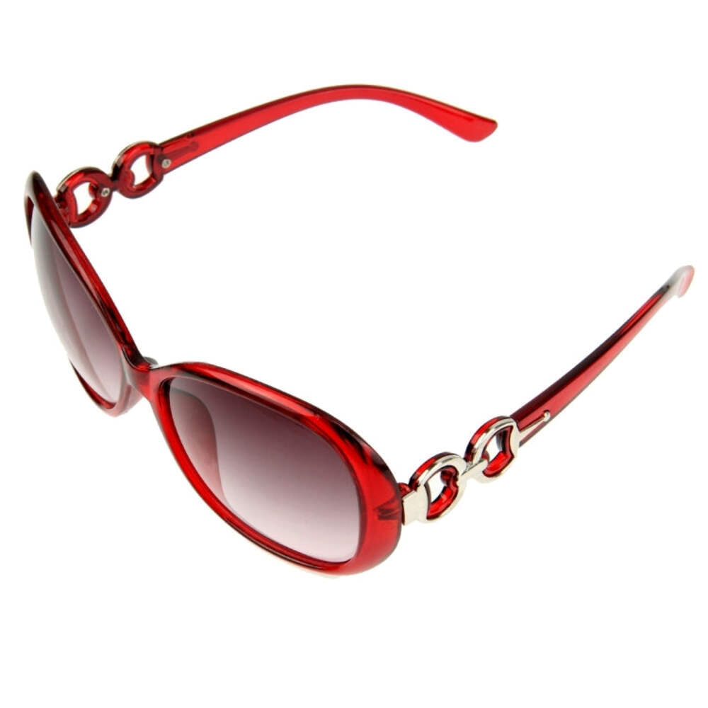 Retro UV400 UV Protection PC Frame AC Lens Sunglasses(Wind Red)-image