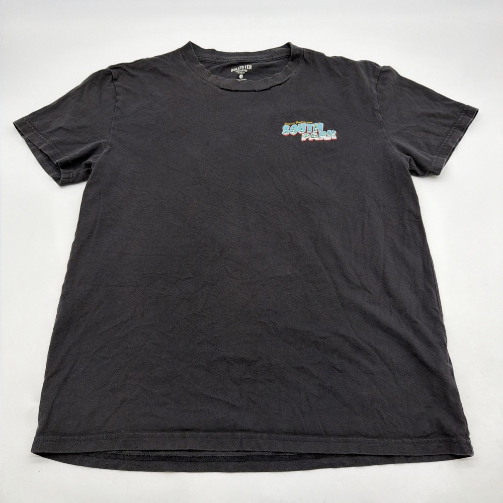 Hollister Relaxed Fit T-shirt Men S Gray Graphic Print Logo 100% Cotton.#42030