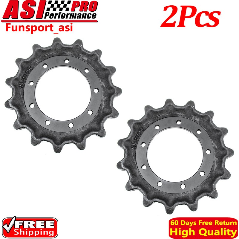 2PCS Rear Drive Sprocket Fits Kubota SVL75C,SVL75-2 SVL75 SVL75-2C V0511-21110