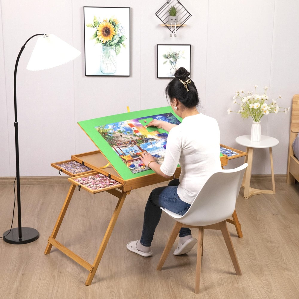 BittPicc Puzzle Table 1500 Pieces Puzzle Tables for Adults with Drawers 25