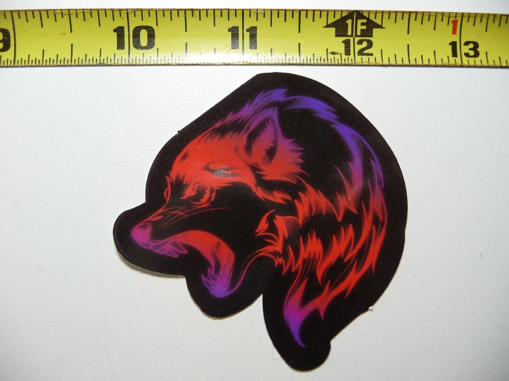 Angry Wolf Neon Sticker Decal Colorful Fun Cool Art