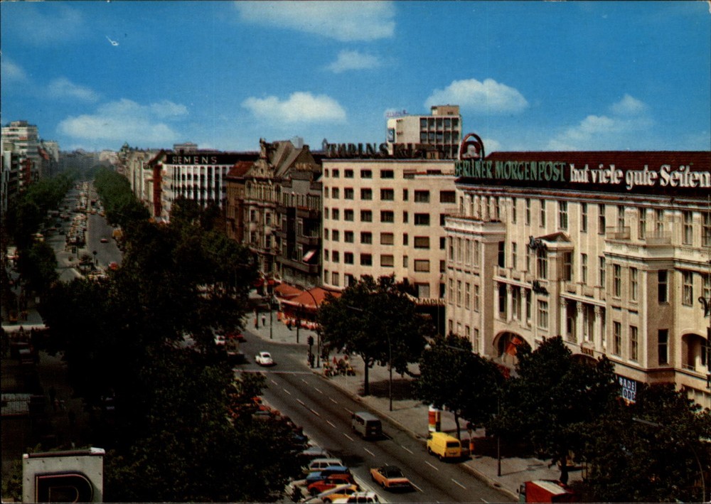 Kurfurstendamm Berlin Germany Aerial view vintage postcard e788