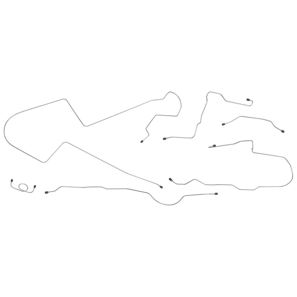 1962-65 Ford Fairlane Complete Manual Drum Brake Line Set Tubes Kit OE Steel