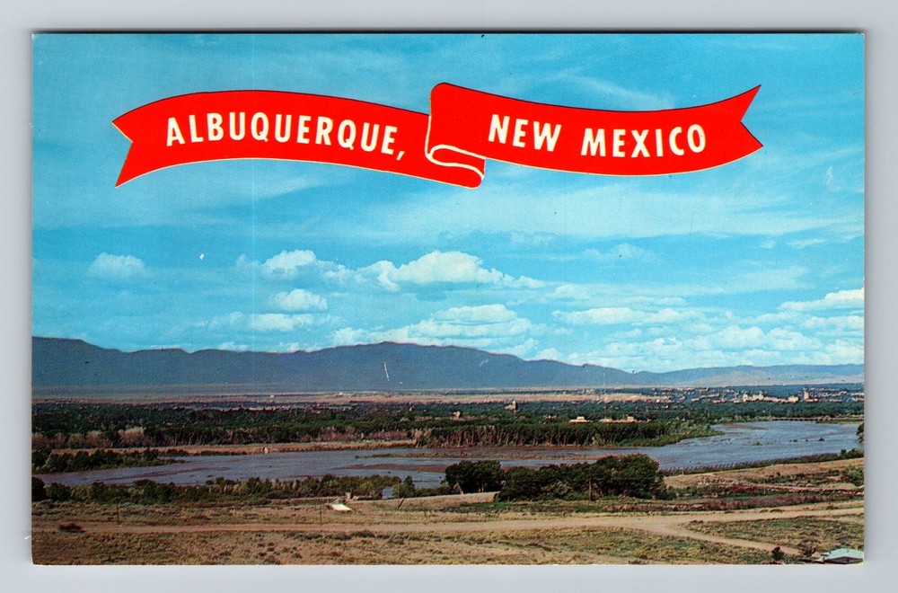 Albuquerque NM-New Mexico Seen From West Mesa View Vintage Postcard Standard