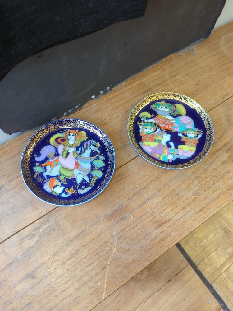 Rosenthal Pair Of Aladin Bjorn Wiinblad Wunderlampe Plates Plate #4 & 6