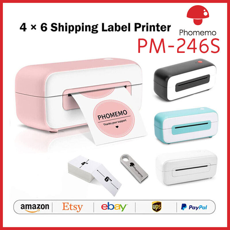 Phomemo PM-246S 4x6 Direct USB Thermal Shipping Label Printer for USPS UPS Lots  