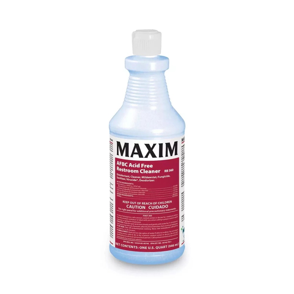 Maxim AFBC Acid Free Restroom Cleaner / Disinfectant 32 ONZ 1 BOTTLE-image