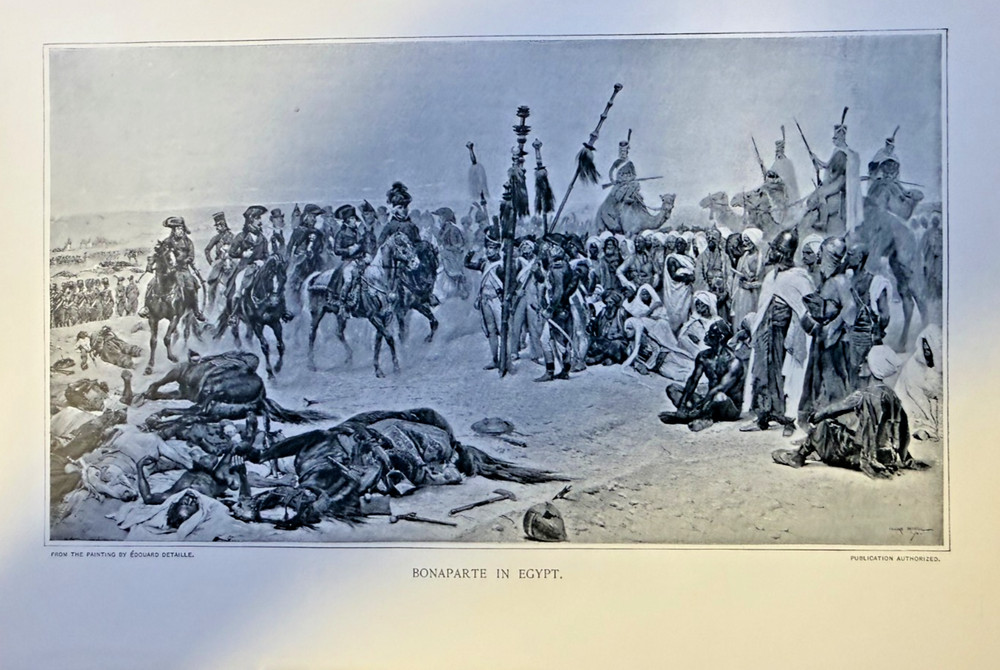1895 Vintage Magazine Illustration Napoleon Bonaparte in Egypt