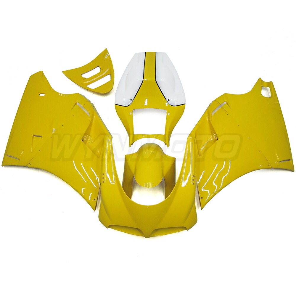 Gloss Yellow White Fairings for Ducati 996 748 1996 1997-2002 01 ABS Bodywork