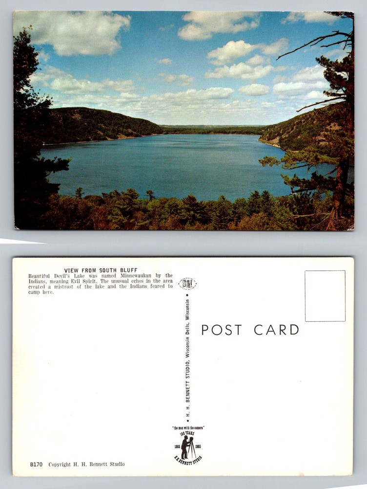Baraboo, WI-Wisconsin, Devils Lake South Bluff Scenic View Vintage Postcard