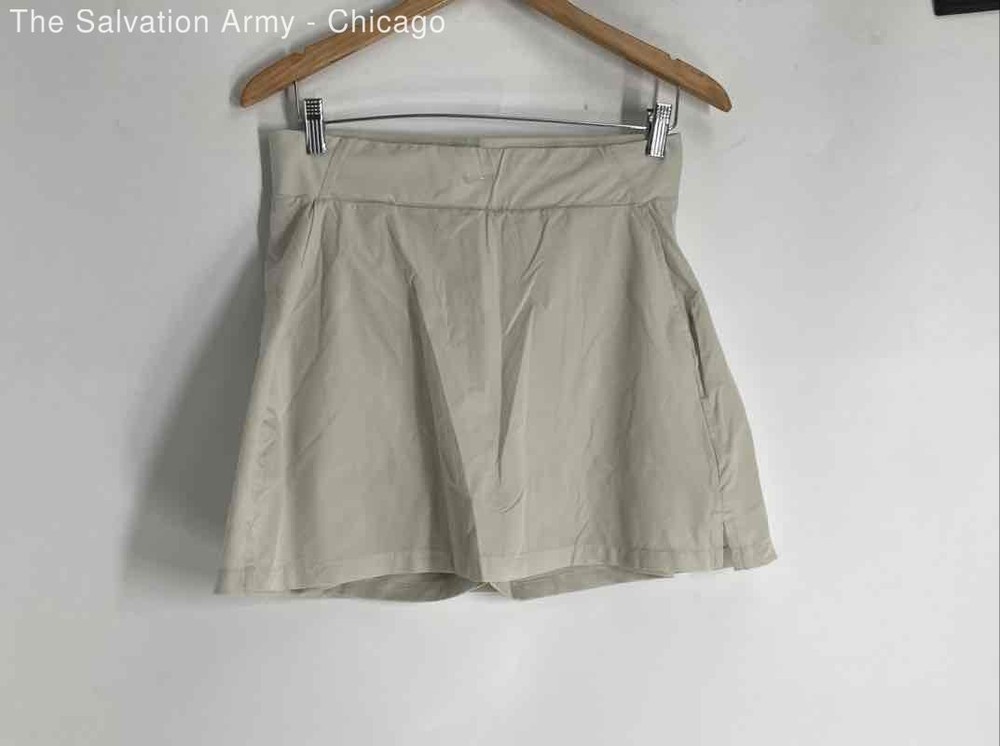 Nike Womens Beige Dri-Fit Elastic Waist Pull-On Athletic Skorts Size Large