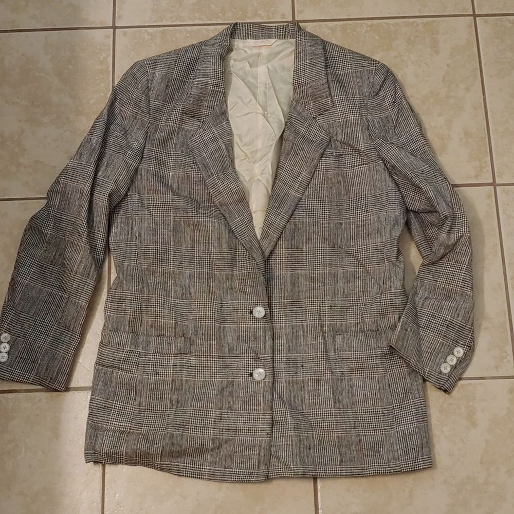 VTG Cable Car Clothiers Houndstooth Blazer Robert Kirk Plaid Sport Coat