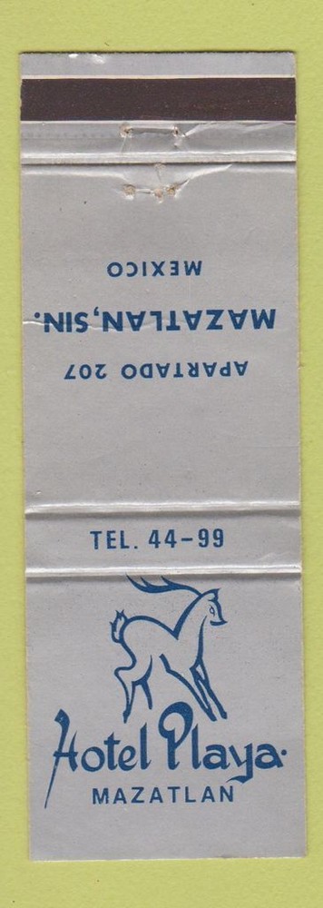 Matchbook Cover - Hotel Playa Mazatlan Mexico WEAR