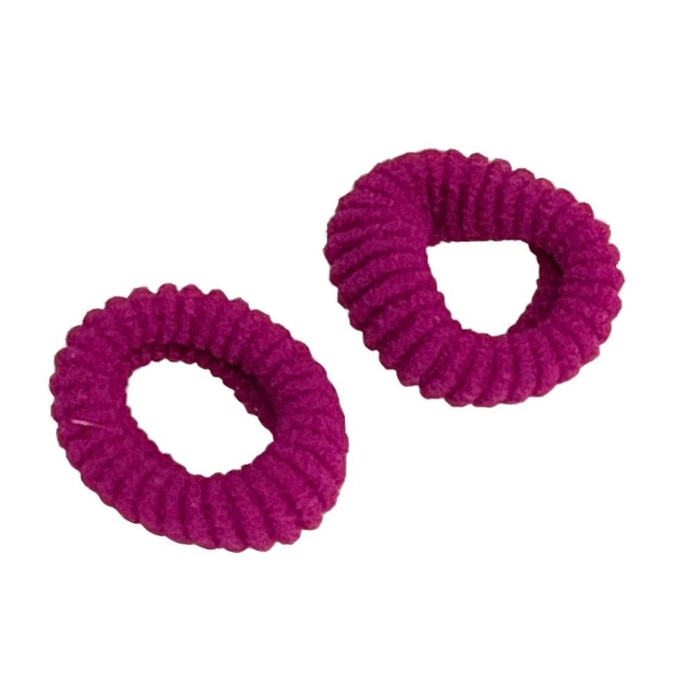 American Girl Doll Hair Ties 2 Ponytail Holders Elastic Style Accessories Purple