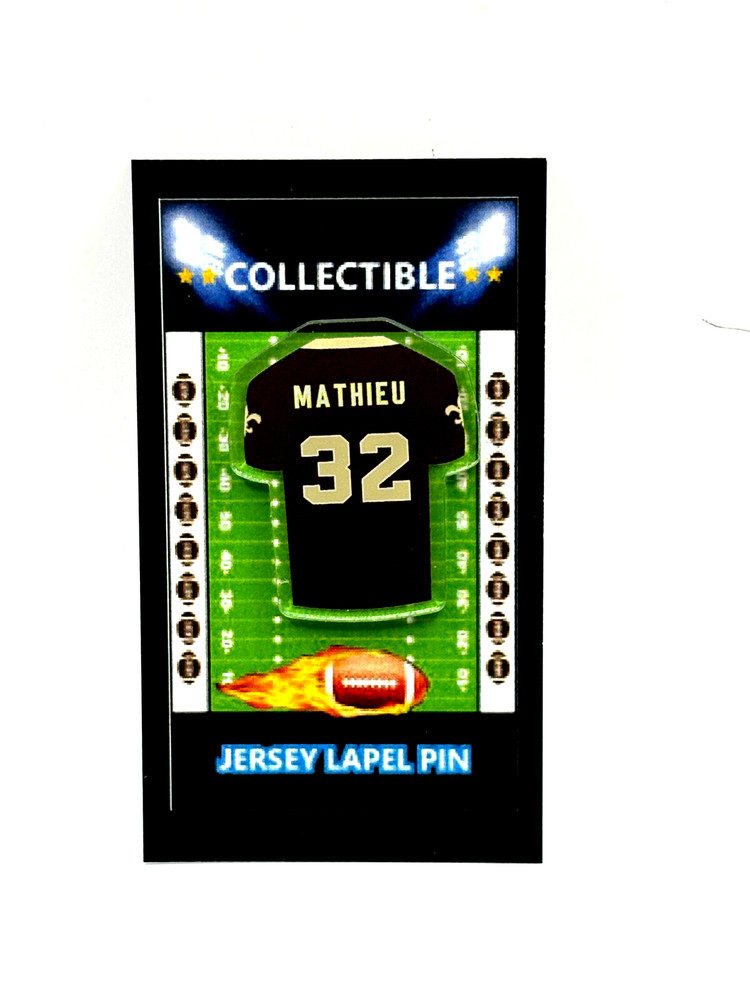 New Orleans Saints Tyrann Mathieu jersey lapel pin-Who Dat Collectible